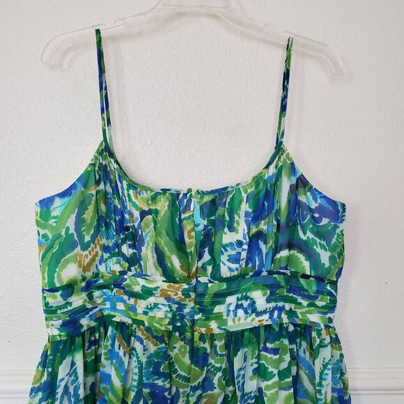 Jones‎ New York Chiffon Babydoll Bandage Dress Cocktail Party Turquoise Size 16 - Picture 10 of 16